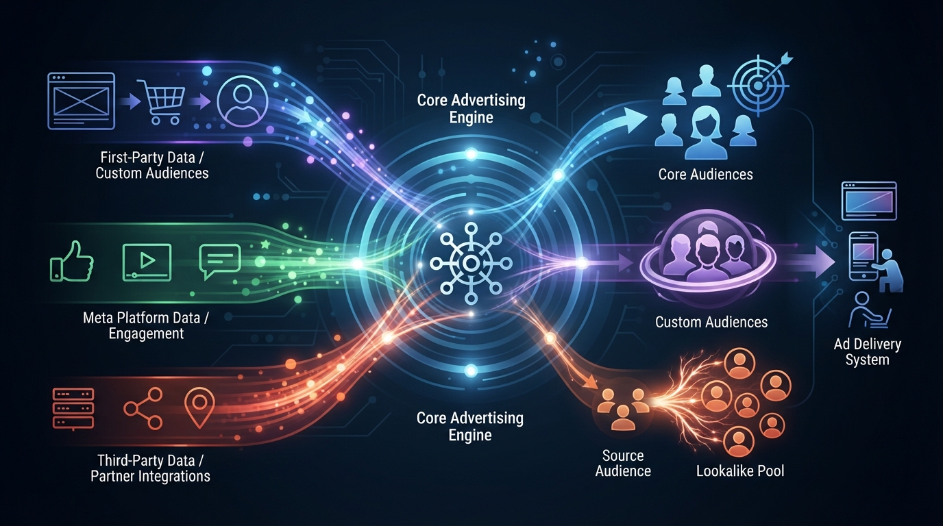 Deciphering the Core Architecture of Meta Advertising Audiences